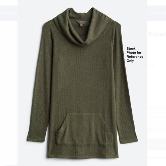 MIX BY 41 HAWTHORN Hedy Brushed Ribbed Single Pocket Knit Top - Picture 1 of 4